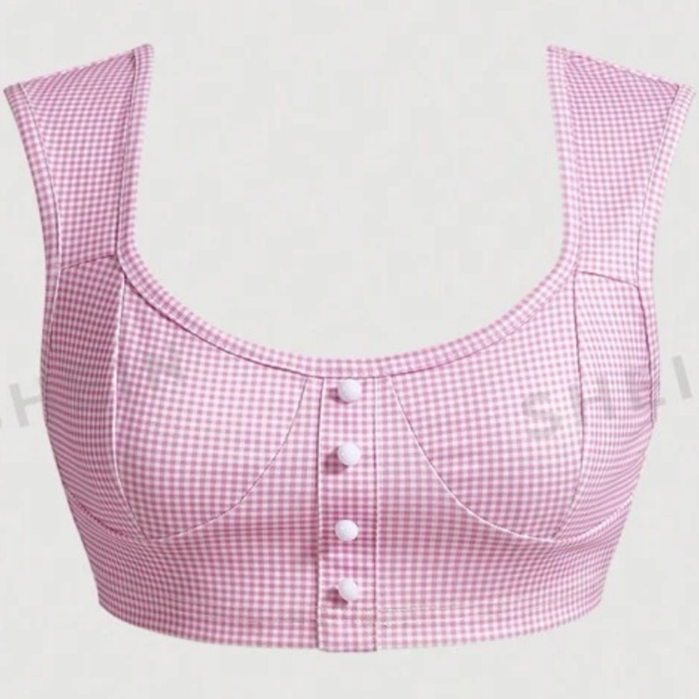 ☀️🛍️ 3/$10 Pink Checkered Tank Top ☀️🛍️
